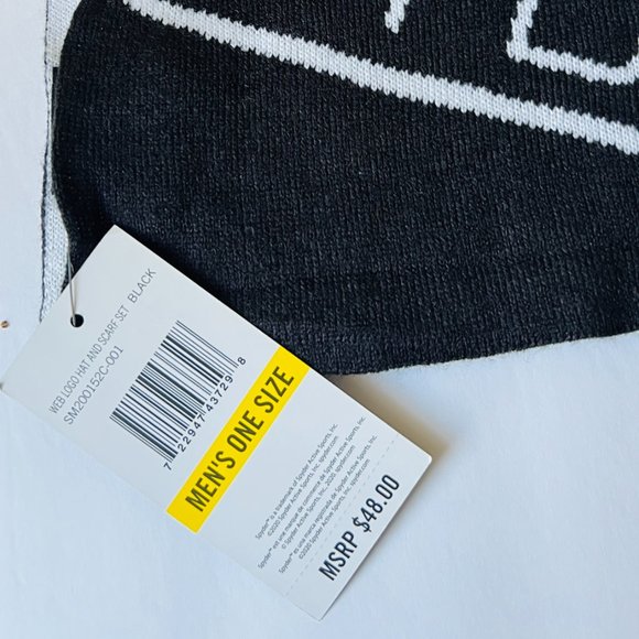 SPYDER Men's Reversible Hat & Scarf Set NWT - Picture 5 of 7